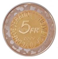 Svájc 2000. 5Fr "Baseli karnevál" eredeti dísztokban, tanúsítvánnyal T:BU
Switzerland 200...