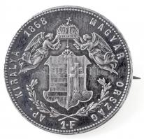 1868GYF 1 Ft Ag kitűzővé alakítva T:1-,2
Hungary 1868GYF 1 Forint Ag made into a badge C:AU,XF