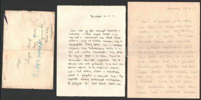 1937-1938 Major József karpaszományos tizedes I. Mérőszázad négy levele a felvidéki bevonulás előtti...