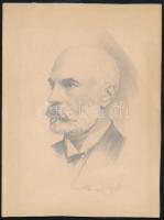 Kampis János (1886-?): Adolph W. Mozolowsky. Ceruza, papír, jelzett, 21×16 cm