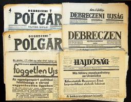 1920-1937 24 db tiszántúli és debreceni újság + a Debreczen c. újság melléklete
