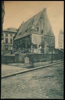 cca 1910 Antiquitates Judaicae Pragenses - régi prágai zsidó emlékek, 25 db képet tartalmazó füzet, ...