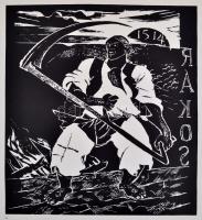 1972 Derkovits Gyula: 1514. 11 db fametszet-reprodukció, szélén szakadásokkal, hiányos, mappa foltos...