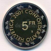 Svájc 2001. 5Fr "Sechseläuten" eredeti dísztokban, tanúsítvánnyal T:PP
Switzerland 2001. ...