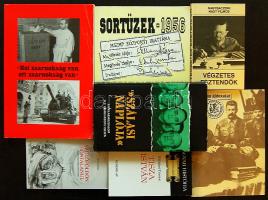 10 db klf történelmi tárgyú könyv a II. világháborúról, náci és szovjet terrorról, 1956-ról