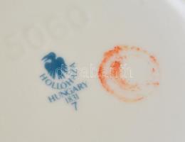 Hollóházi váza Sárospataki Elekrtomos SE. jelzéssel Matricás, jelzett, hibátlan 22 cm