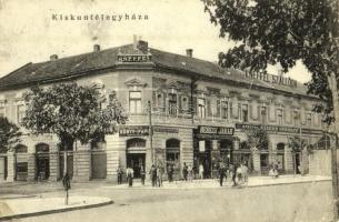 4 db régi magyar és történelmi magyar városképes lap (Szántód, Szentendre, Kiskunfélegyháza, Székely...