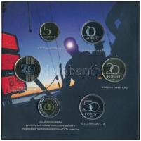 2018. 1Ft-200Ft (6xklf) "50. Kékszalag Erste Nagydíj" forgalmi sor dísztokos szettben (2x)...