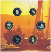 2018. 1Ft-200Ft (6xklf) "50. Kékszalag Erste Nagydíj" forgalmi sor dísztokos szettben (2x)...