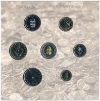 2008. 1Ft-100Ft (7xklf) "Búcsú az egy- és kétforintostól" forgalmi sor dísztokos szettben ...