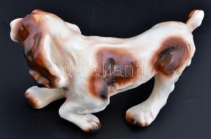 Kutyus, jelzett, kézzel festett, apró kopásnyomokkal, m: 11 cm, h:30 cm