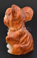 Kutyus, jelzett, kézzel festett, apró kopásnyomokkal, m: 18 cm