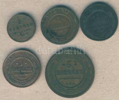 Oroszoroszág 1895-1914. 1/2k (1x), 1k (3x), 3k (1x) mind klf évszámmal! T:3,3/4+
