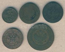 Oroszoroszág 1895-1914. 1/2k (1x), 1k (3x), 3k (1x) mind klf évszámmal! T:3,3/4+