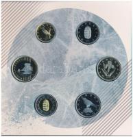 2018. 5Ft-200Ft (6xklf) "Pengék a jégen" forgalmi sor dísztokos szettben + 50Ft "Jégk...