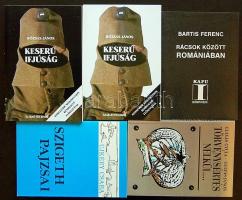 12 db vegyes, főleg történelmi témájú regény, interjúkötet, stb