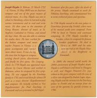 2009. 5Ft-200Ft "Haydn" (7xklf) forgalmi érme sor, benne "Joseph Haydn" Ag emlék...