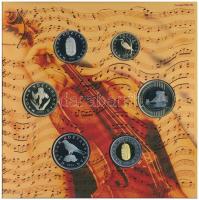 2009. 5Ft-200Ft "Haydn" (7xklf) forgalmi érme sor, benne "Joseph Haydn" Ag emlék...