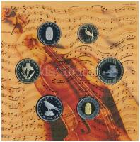 2009. 5Ft-200Ft "Haydn" (7xklf) forgalmi érme sor, benne "Joseph Haydn" Ag emlék...