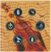 2009. 5Ft-200Ft "Haydn" (7xklf) forgalmi érme sor, benne "Joseph Haydn" Ag emlék...