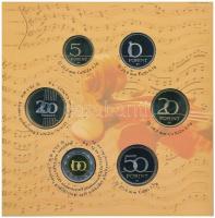 2009. 5Ft-200Ft "Haydn" (7xklf) forgalmi érme sor, benne "Joseph Haydn" Ag emlék...