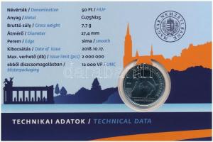 2007. 50Ft "Római Szerződés" elsőnapi veret számozott emléklapon + 2018. 50Ft "Birkóz...