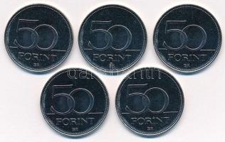 2007. 50Ft Cu-Ni "Római Szerződés" (5x) T:1,1-