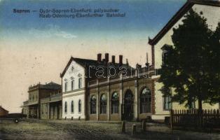 1917 Sopron, Győr-Sopron-Ebenfurti pályaudvar, vasútállomás (ragasztónyom / gluemark)