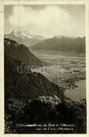 1934 Villeneuve, Dents du Midi, vues de Caux s/Montreux / mountains, village