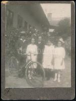 cca 1880-1900 7 db vizitkártya kerékpáros, judaika, portré