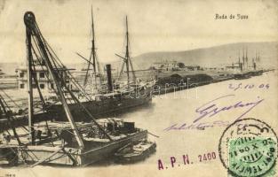 1904 Suez Canal, Rada de Suez; port, ships. TCV card (EB)