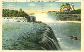 1948 Niagara Falls from Prospect Point, coat of arms