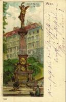 Wien, Vienna, Bécs; Liebenberg Denkmal / statue. Karl Stückers Kunstanstalt litho s: Rosenberger