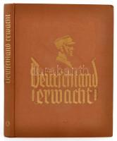 1933 Deutschland erwacht gyűjtőalbum Hitler hatalomra kerülésének történetét ábrázoló cigarettacímké...