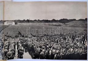 1933 Deutschland erwacht gyűjtőalbum Hitler hatalomra kerülésének történetét ábrázoló cigarettacímké...