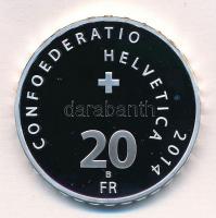 Svájc 2014. 20Fr Ag "Jassen" eredeti dísztokban, tanúsítvánnyal T:PP
Switzerland 2014. 20...