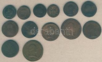 Ausztria/magyar verdejel 1781-1861. 1/2Kr (4x) 3klf, 1Kr (3x) mind klf, 2Kr (1x), 3Kr (3x) 2klf, 4Kr...