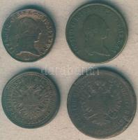 Ausztria 1781-1861. 1/2Kr (1x), 1Kr (2x), 4Kr (1x) T:3,3/4+
