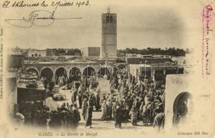 1903 Gabes, Le Marché de Menzel / market (EK)