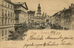 1899 Lviv, Lwów, Lemberg; Rynek / Ringplatz / square (EK)