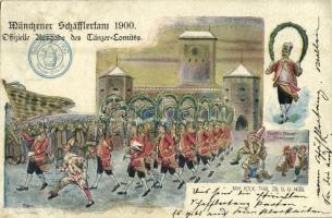 Münchener Schäfflertanz 1900. Offizielle Ausgabe des Tänzer Comités. Faustin Bauer Vortänzer s: Ritter (EK)