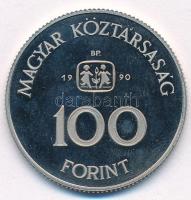 1990. 100Ft Cu-Ni "S.O.S. Gyermekfalu" T:1 (eredetileg PP) Adamo EM66