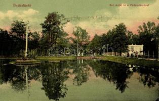 Buziásfürdő, Baile Buzias; Szent Antal tó a Phőnix fürdővel. Kiadja Francz József / lake, spa, baths