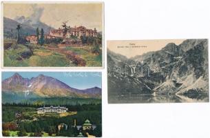 Tátra, Vysoké Tatry; - 6 db régi képeslap / 6 pre-1945 postcards