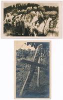 2 db RÉGI felvidéki folklór képeslap: Helpa és Gyetva, Karol plicka felvételei / 2 pre-1945 Slovakian folklore postcards: Helpa and Detva
