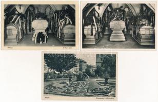 Kassa, Kosice; - 3 db régi képeslap / 3 pre-1945 postcards