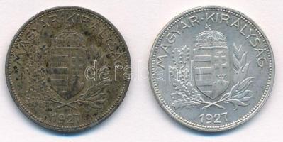 1927. 1P Ag (2x) T:1- patina Adamo P6