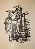 1965 5 db Takác szignójú linómetszet 30x42cm