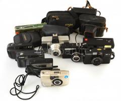 8 db fényképezőgép, benne Certo KN Priomat objektívvek, Certo Certina, Carena, stb...