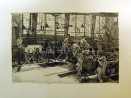 4 db szignált rézkarc 30x38cm